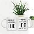 thumbnail image 2 of CTDream Funny 63rd Wedding Anniversary 11oz. Couples Coffee Mug Gag Gift, 63 Years Ago I Said I Do, I Said I Do What I'm Told, 2-Pack with Gift Box for Husband Wife Parents, 2 of 7