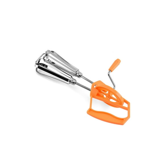 Whisk Stainless Steel Hand Mixer 10-Inch Semi-Automatic Egg Beater for Efficient Kitchen Prep
