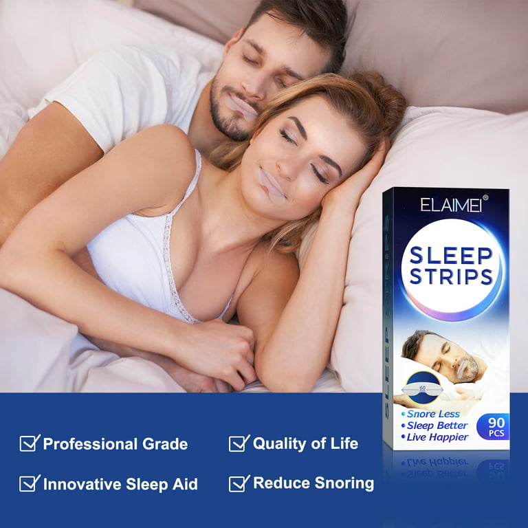 Elaimei Sleep Strips 180PCS for Sleep Aid, Mouth Tape Stop Snoring for  Better Nose Breathing