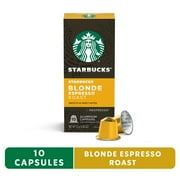 Starbucks By Nespresso Original Coffee Capsules, Blonde Roast Espresso Pods, 1 Box (10 Pods)