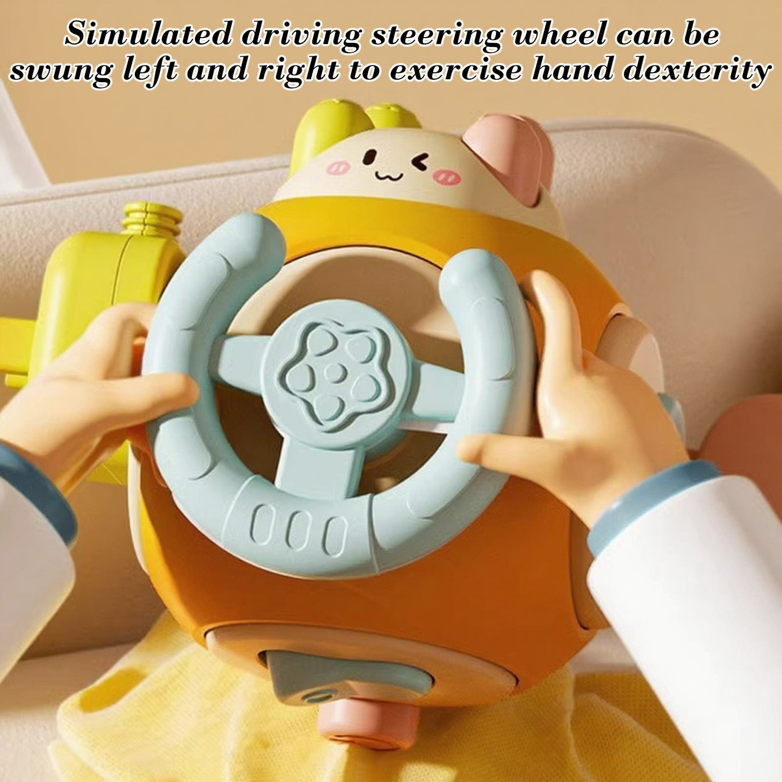 Baby Busy Activity Cube Toy Multi-Sensory Hexahedron Play Ball Interactive Steering Wheel Sensory Training Toy Fine Motor Skill Developmental Toy for Toddlers