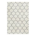 thumbnail image 3 of Unique Loom Trellis Shag Collection Area Rug - Ruby (4' x 6' Rectangle Ivory/Gray), 3 of 11