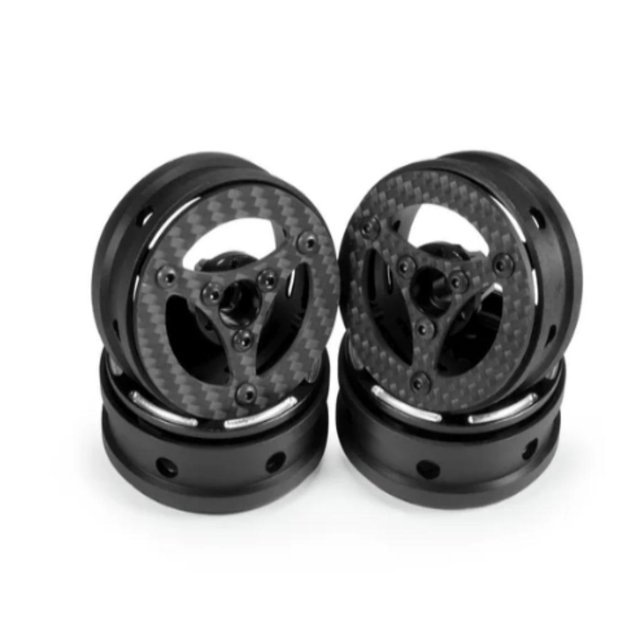 Llanta de fibra de carbono Vogacara para 1/10 Axial D90 Crawler RC