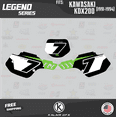 thumbnail image 2 of Kalair GFX Graphics Kit for Kawasaki KDX200 (1991-1994) Legend Series, 2 of 5