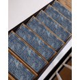 thumbnail image 7 of Stair Treads for Wooden Steps,Boho Blue Peel and Stick Stair Treads with Adhesive,Vintage Ethnic Modern Geometric Abstract Non Slip Indoor Stairs Runner Rugs Mats for Elders Dogs 8"x30" 10PCS, 7 of 7