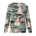 thumbnail image 4 of YABCSAZ Ugly Christmas Sweaters for Women Christmas Tree Snowflakes Reindeer Santa Claus Oversize Sweatshirt Fleece Long Sleeve T Shirts Casual Loose Warm Pullover Tops T Shirts for Xmas Party, 4 of 4