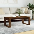 thumbnail image 1 of vidaXL Coffee Table Brown Oak 102x50x35 cm Engineered Wood, 1 of 5