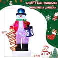 thumbnail image 2 of Muñeco de Nieve Inflable Navideño LUNSY de 2.4 m con Luces LED de Colores, 2 of 9