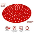 thumbnail image 3 of Doublure de Friteuse à Air Chaud Réutilisable en Silicone Antiadhésif Résistant à la Chaleur Tapis de Panier Papier Cuisson Gadgets de Cuisine Fournitures pour la Maison Rouge 9 Pouces, 3 of 6