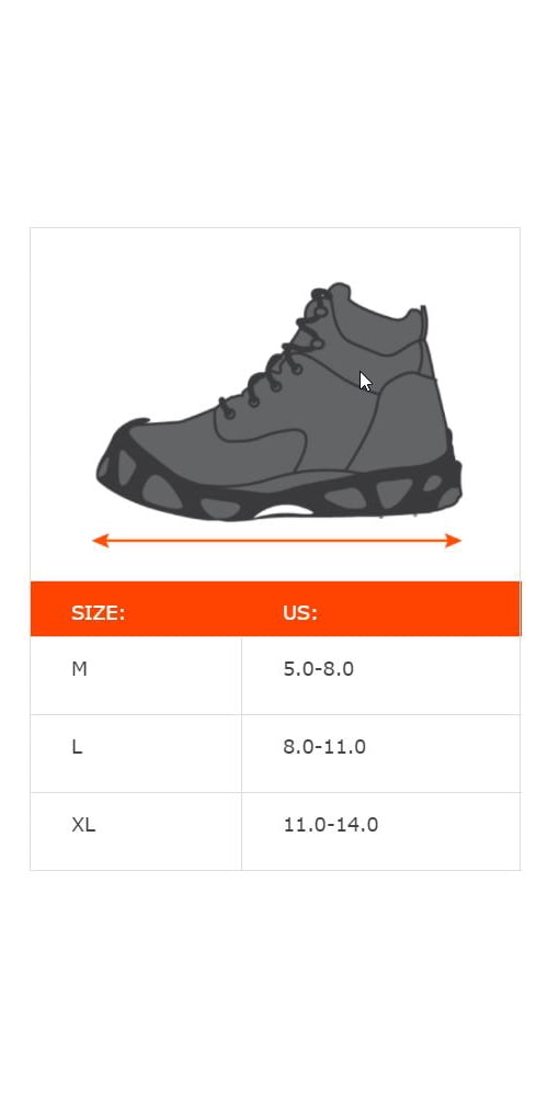 Ergodyne TREX 6310 Adjustable Traction Cleat Grips Ice and Snow, One-Piece Easily Attaches Over Shoe/Boot with Carbon Steel Spikes to Provide Anti-Slip Solution, X-Large