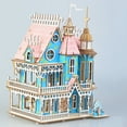 thumbnail image 2 of Kids Wooden Puzzle Kit 3D Villa Wooden Building Kit Wood Model Kit Puzzle Toy, 2 of 8