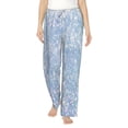 thumbnail image 2 of Lsque White Bule Glitter Print Women's Pajama Pants, Lounge Pant - Comfortable Home Wear,Elastic Waistband, Stylish Design-Medium, 2 of 9