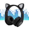 thumbnail image 3 of Led Noise Reduction Stereo Over Ear Headphones Cat Ear Shape 3.5 Mm Plug, Effective Distance 20 Meters, With Microphone For Children And Adults, 3 of 8