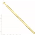 thumbnail image 2 of Solid 14k Yellow Gold Big Heavy 7.41mm Hand-polished Fancy Link Chain Bracelet 8" - with Secure Lobster Lock Clasp, 2 of 2