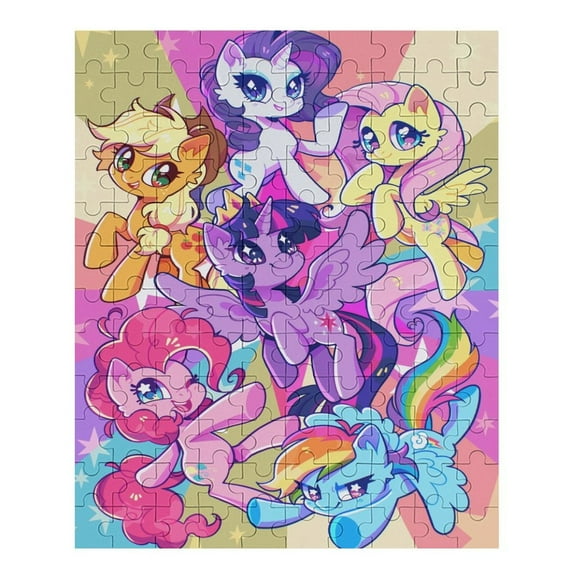 70 PCS Jigsaw Puzzle My Little Pony Wooden Puzzle Challenging Game Fun Artwork For Family Friends Gifts
