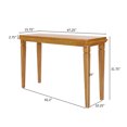 thumbnail image 2 of Table Console Style Ferme Longue Table d'Entrée avec Garniture Perlée Décorative Table Console en Bois Rustique pour Salon, Entrée, Couloir, Brun, 2 of 10