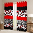 thumbnail image 2 of Manfei Animal Print Patchwork Blackout Curtains Set of 2 (52x84 Each) for Teens Boys Girls,Animal Leopard Zebra Window Curtains,Geometric Stripes Curtains and Drapes,Luxury Bedroom Decor, 2 of 6