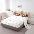 thumbnail image 5 of Manfei Cute Christmas Reindeer 7-Piece Twin Bedding Sets,Rustic Xmas Flower Bedding Comforter Set,Red Green Beige Sheet Sets For Adults,Microfiber Bedroom Decor Reversible, 5 of 8
