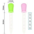 thumbnail image 2 of 8 Pack Liquid Dropper Silicone and Plastic Droppers Pipettes with Bulb Tip Eye, 2 of 7