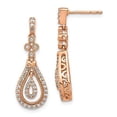 thumbnail image 2 of 14K Rose Gold  Polished Diamond Post Earrings (0.38Ct), 2 of 4