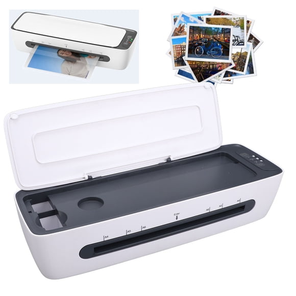 6 in 1 Thermal Laminator, Hot Cold System Double Roller Design Laminator Machine with Indicator Light for School US Plug 100-120V,EU Plug 220-240V,UK Plug 220-240V