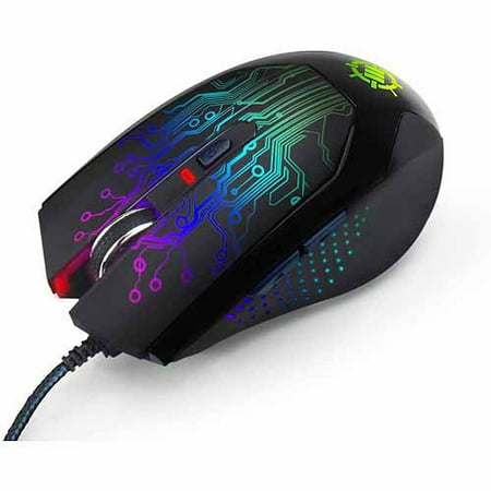 ENHANCE High Precision 6-Button Optical Gaming Mouse with 3500 DPI & Color-Changing LED Body