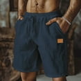 thumbnail image 2 of Men's Functional Outdoor Work Shorts, Multi-Pocket Cargo Shorts with Elastic Waist & Reinforced Belt Loops ,Navy XL, 2 of 4