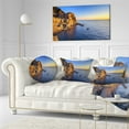 thumbnail image 3 of Designart Manarola Village Beach Panorama - Landscape Wall Throw Pillow - 12x20, 3 of 5