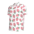 thumbnail image 2 of Balery Strawberry Printed Men’s Short Sleeve Polo Shirt, Midweight Men's Shirt,Golf Polo shirts -Large, 2 of 9