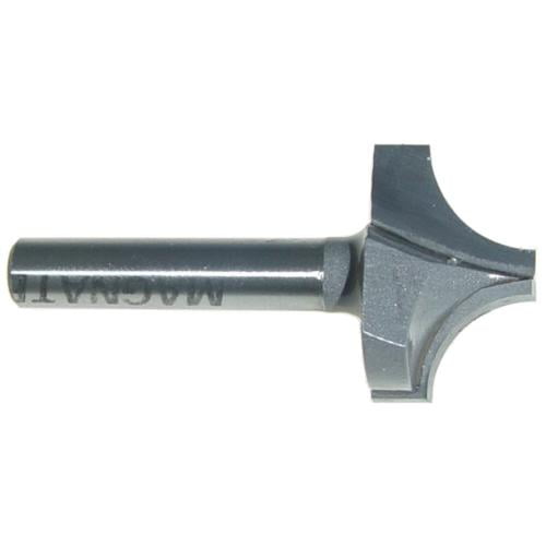 Magnate 1257 Plunge Flat Roundover Router Bit - 11/32" Radius, 3/16" Small Diameter, 1/4" Shank Diameter, 9/16" Cutting Length, 1-1/4" Shank Length