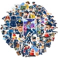 thumbnail image 2 of 35pcs-50pcs Cartoon Stickers Police Stickers Funny Kids Stickers Stationery Stickers for Laptops Suitcase Guitar, 2 of 9