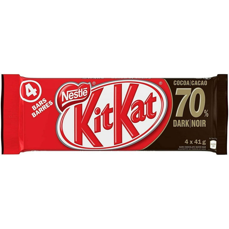 KIT KAT 4 Finger Dark Chocolate 70% Multipack 4x41g, 3-Pack