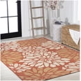 thumbnail image 4 of JONATHAN Y SANTA MONICA 4 x 6 Area Rug, Zinnia Floral Textured Weave - Orange/Cream, SMB110E-4, 4 of 7