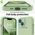thumbnail image 3 of Funda Protectora de Silicona, Apta para Cámara, Forro Antiarañazos. Matcha. para iPhone 13 6.1", 3 of 7