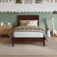 thumbnail image 2 of Berkshire Twin Wood Low Profile Platform Bed in Walnut, 2 of 13