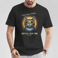thumbnail image 2 of Total Solar Eclipse 2024 Buffalo New York T-Shirt, Funny Cat In Glasses Path Of Totality Graphic Tee, April 8 Celestial Event Astronomy Lover Shirt, Eclipse Watch Souvenir Gift Top For Men, 2 of 3