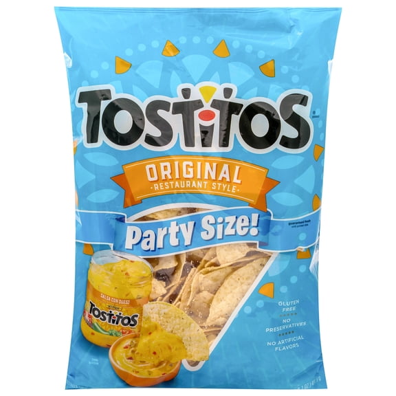 Pack Of 3 Tostitos Original Restaurant-Style Tortilla Chips - Party Size, 17 oz (Package May Vary)