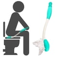 thumbnail image 2 of LEEYNEER Longue Poignée Raclette à Portée Support d'Auto-Essuyage Aide de Toilette Baguette d'Essuyage Papier Mouchoir Dispositif d'Aide à la Prise Rallonge d'Essuyage à Longue Portée Confort, 2 of 11