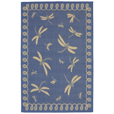 Terrace Patio Rug - Liora Manne Terrace 1791/33 Dragonfly Marine Area Rug 7 Feet 10 Inches Rd