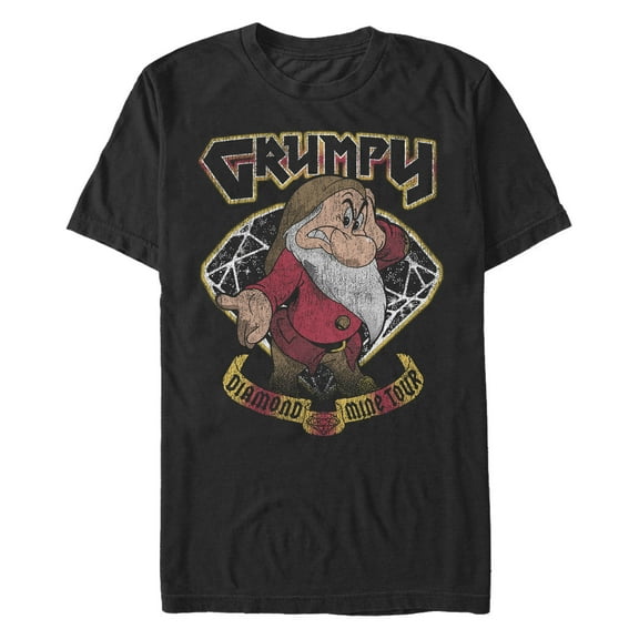 Men's Snow White and the Seven Dwarfs Grumpy Diamond Mine Tour Graphic T-Shirt