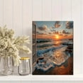 thumbnail image 2 of Ocean Beach Window Sunset Canvas Print, Modern Window View Art, Ready To Hang Coastal Home Wall Decor, 2 of 8