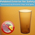thumbnail image 5 of Restaurant Grade, BPA-Free 12oz Red Plastic Cups 6pk. Super Durable, Break Resistant Drinking Glasses for Cafe, Party, Catering. Reusable, Stackable Tumblers with Textured Grip Design, 5 of 16