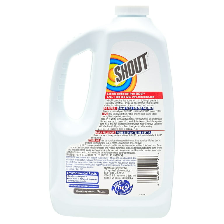 Shout Free Laundry Stain Remover, Active Enzyme
