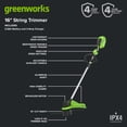 thumbnail image 6 of Greenworks 60V 16" String Trimmer & 630 CFM 170 MPH Blower Combo + 2.5Ah Battery, 3A Charger 1359802, 6 of 19