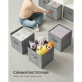 thumbnail image 4 of 8 Pack Storage Cubes 13-Inch Non-Woven Fabric Bins with Double Handles Closet Organizers for Shelves Gray, 4 of 6