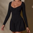 thumbnail image 1 of Vestido de verano Slim Fit Estilo sexy Vestido ajustado para mujer Traje de baile de color sólido Hugtrwg Para estrenar, 1 of 7