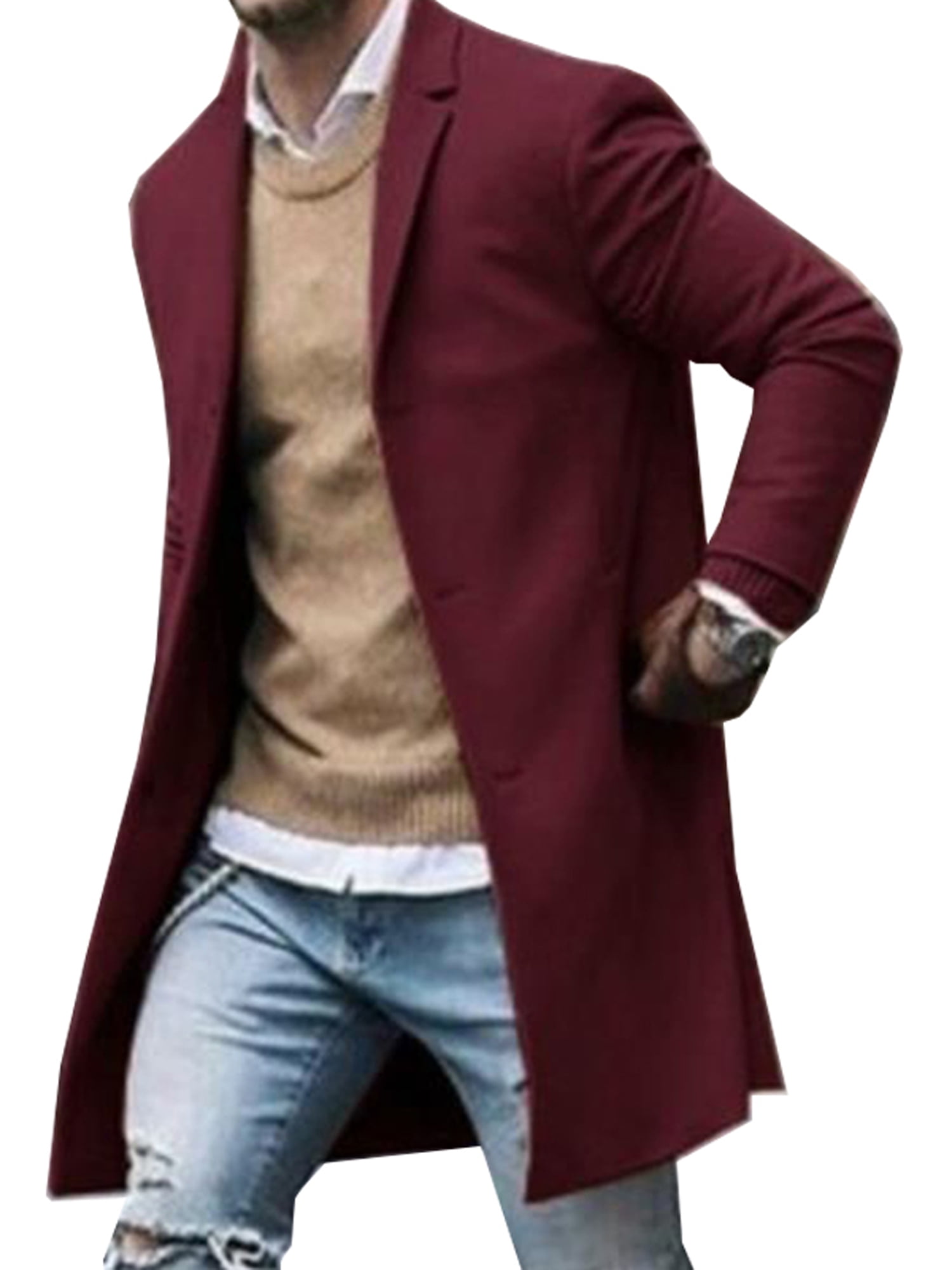 Men s Long Sleeve Wool Winter Trench Coat in Bahrain at BHD 43 Rating 5