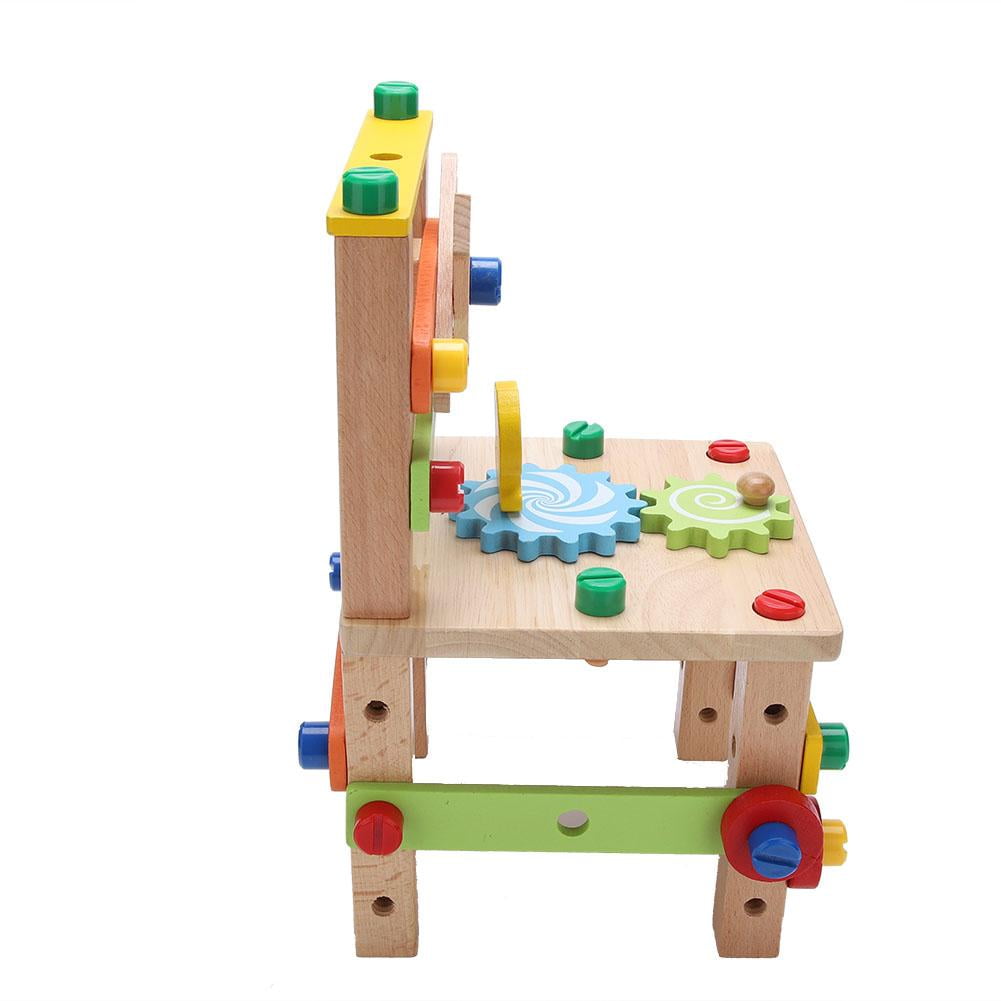 Greensen Wooden Multifunctional Assembling Chair Toy for Kid Child