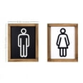 thumbnail image 7 of Stratton Home Decor His and Hers Wood Bathroom Wall Arts in Black (Set of 2), 7 of 7
