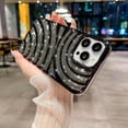 thumbnail image 2 of for iPhone 14 Pro Max Case Glitter, Cute 3D Planting Water Ripple Design, Bling Sparkle Phone Case for Women Girls, Soft Silicone Protective Back Cover for iPhone 14 Pro Max, Black, 2 of 7
